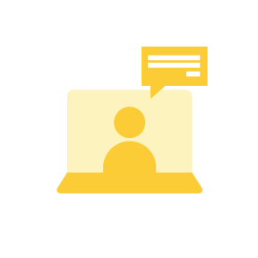 Avatar with bubble chat icon